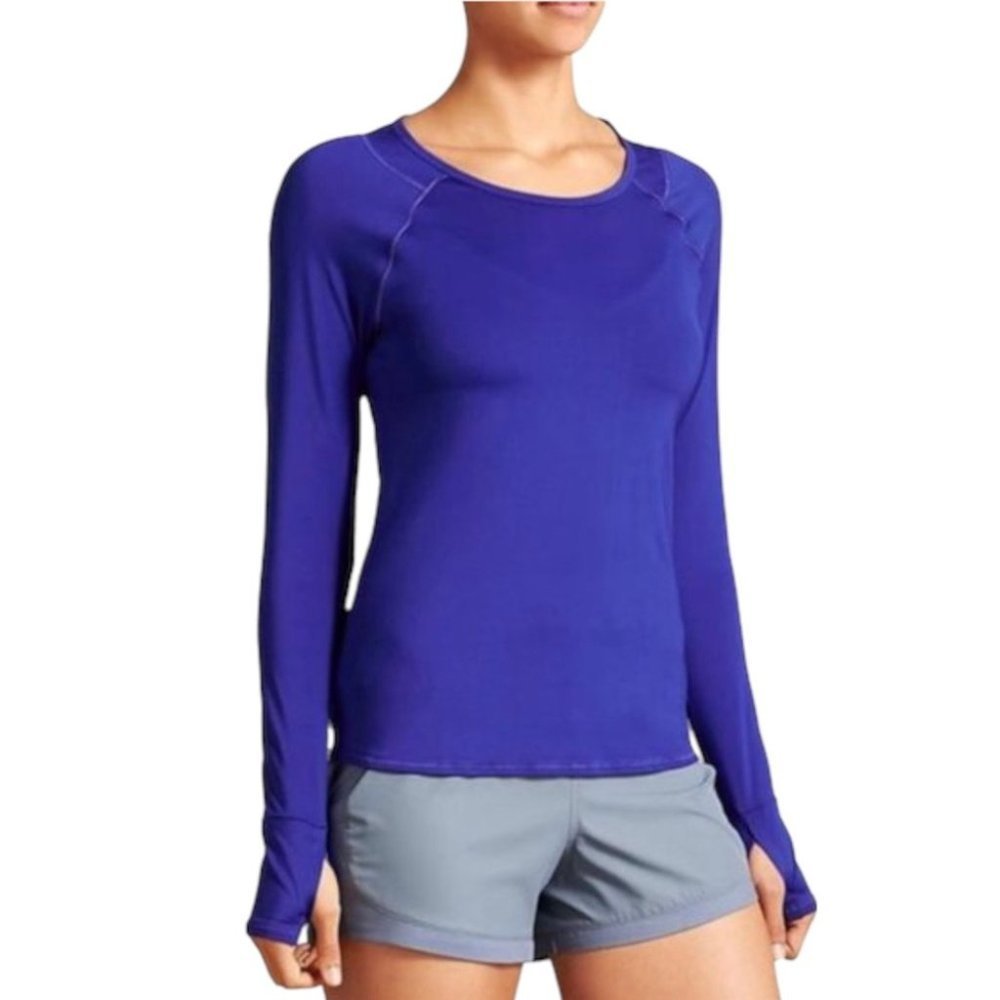 Athleta Exhilaration Tech Long Sleeve Size XS Blue Purple